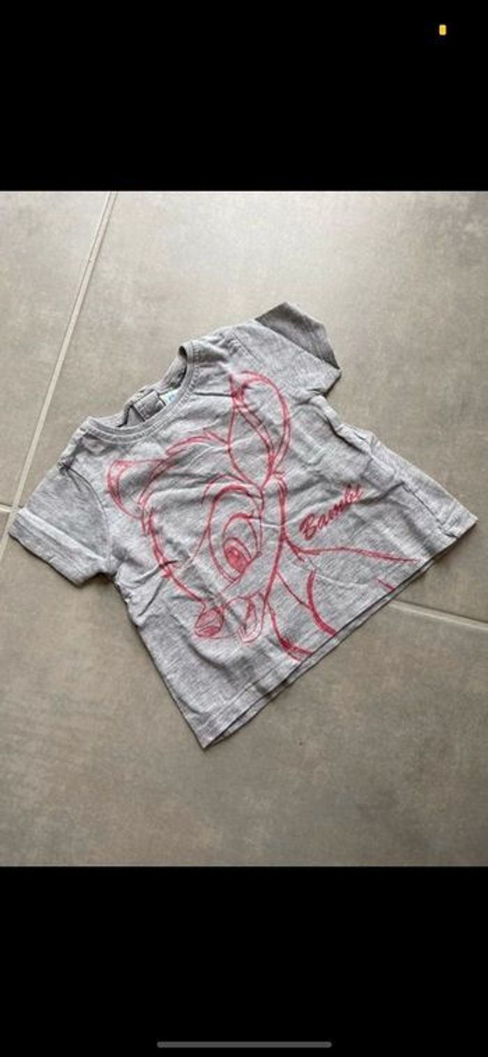 Tee shirt manches courtes Bambi 12 mois