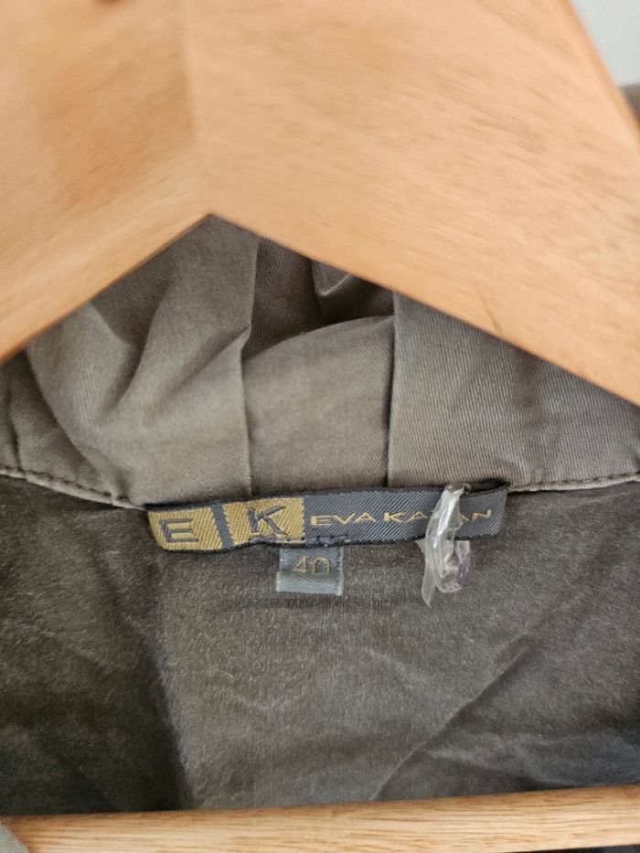 Veste couleur sable taupe Eva Kayan années 2000 taille 40 L - photo numéro 2