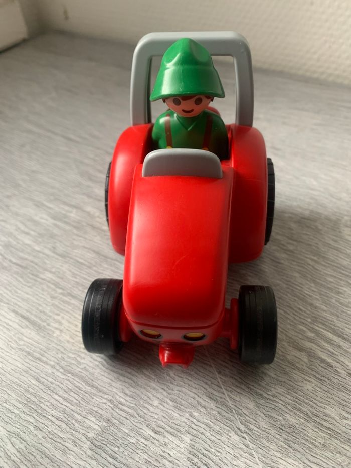 Tracteur et garde forestier avec les animaux de la forêt Playmobil 123 - photo numéro 3