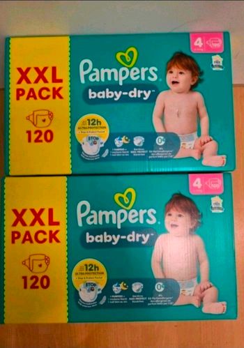🍼 Pampers Baby-Dry – Taille 4 (9–14 kg) – Lot 2x120 couches – Neuf