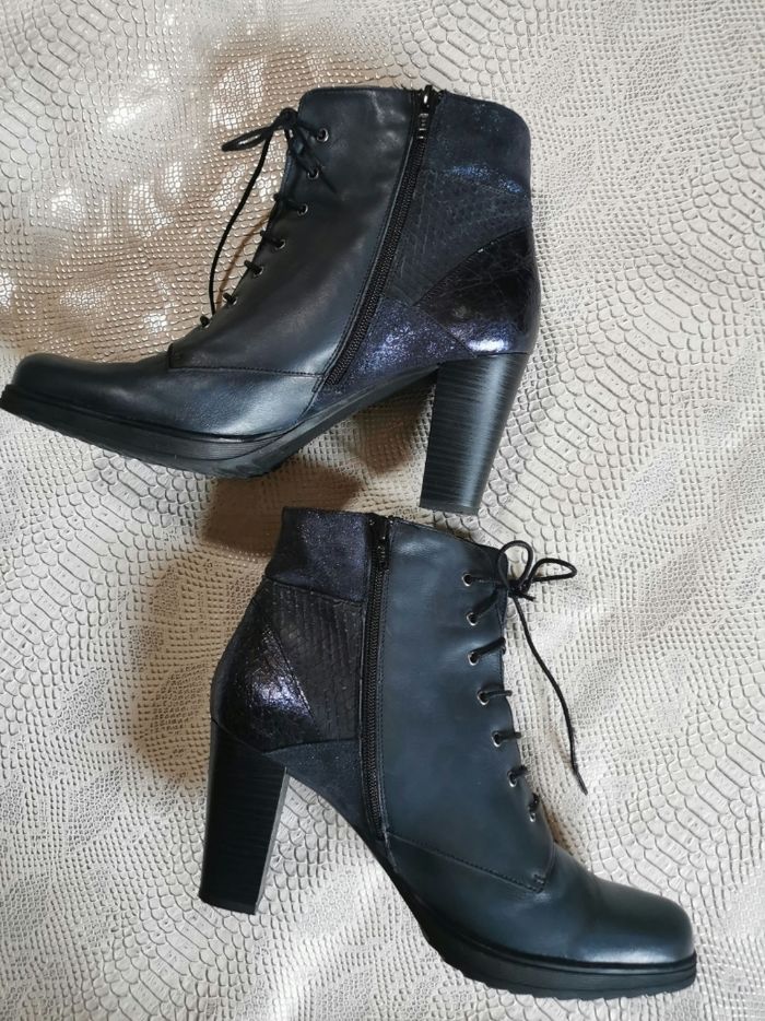 Boots à talons bleu marine Dorking T40 - photo numéro 4