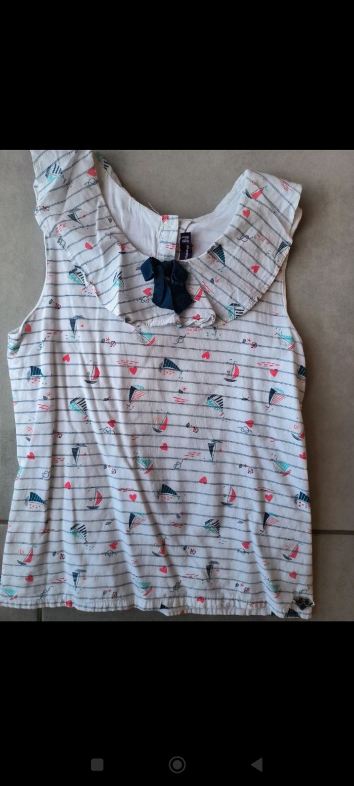 Haut manches courtes fille 10 ans sergent major - photo numéro 2