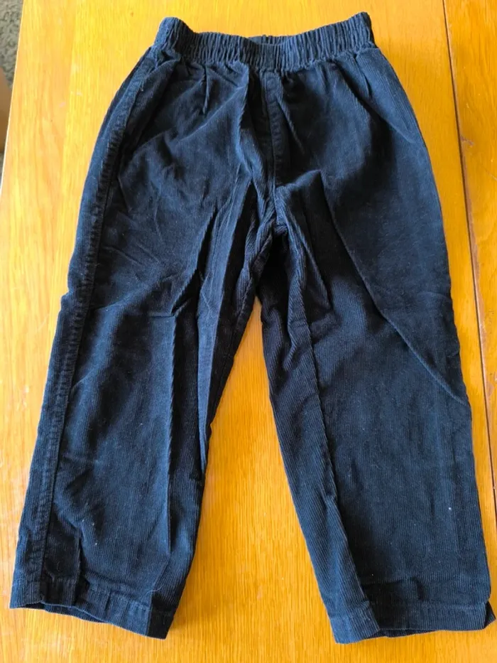 312614 ensemble boléro + pantalon noir velours garçon 23 mois - photo numéro 2