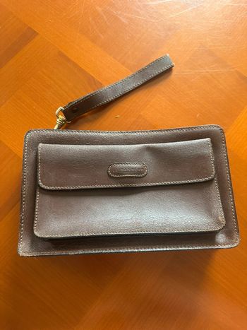Sublime sacoche à main, homme, cuir, marron, marque le tanneur