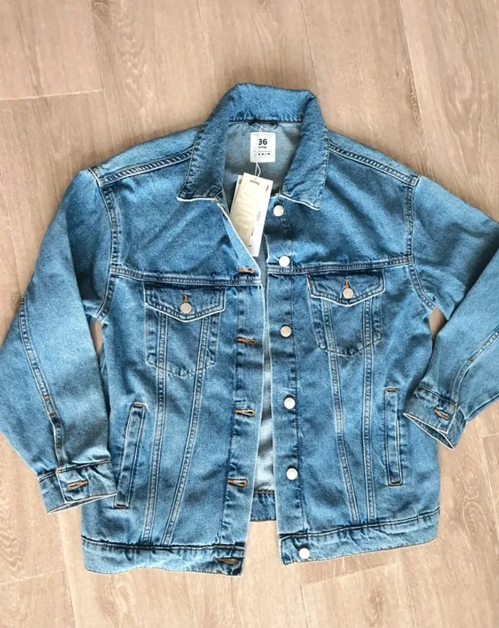 Veste en jean taille 36 coupe oversize - Neuve - photo numéro 9