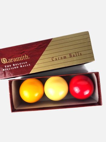 Coffret 3 Boules Billard Aramith Carom - 61.5 MM - The Belgian Billiard Balls