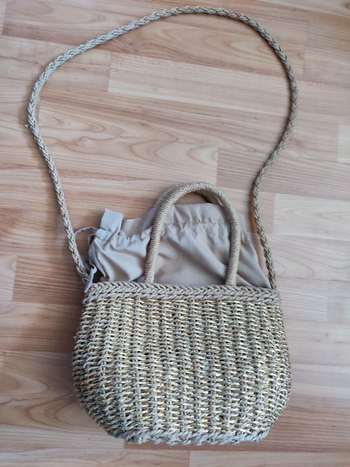 Sac en paille doré