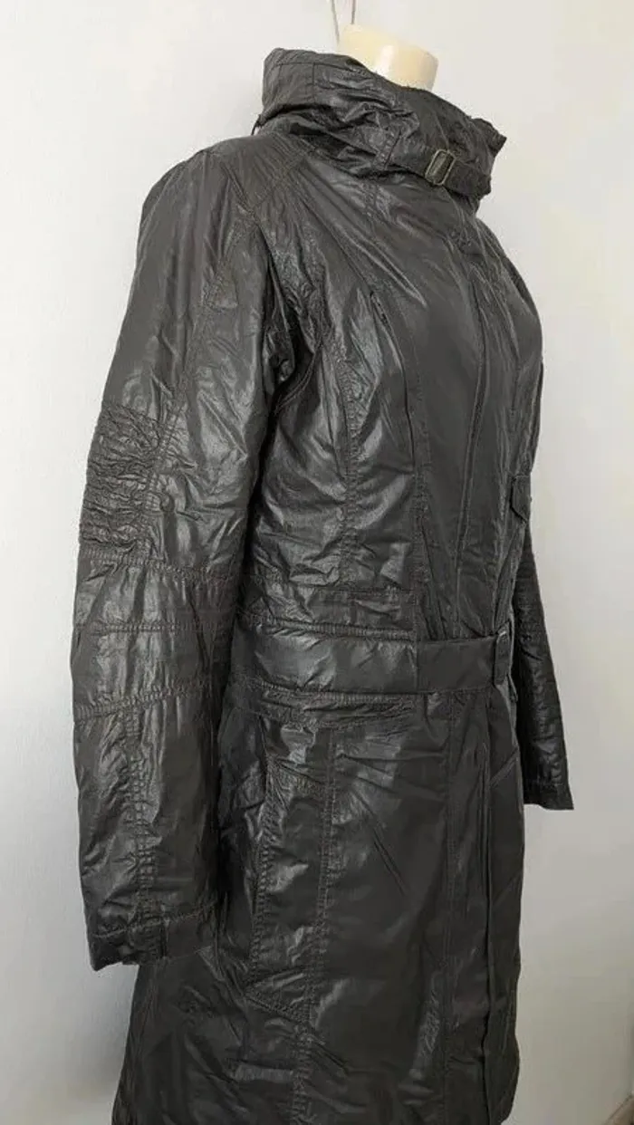 Parka manteau marron imperméable - IKKS - taille 36 - photo numéro 5