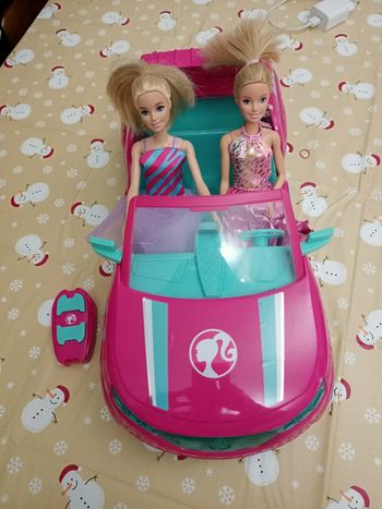 Voiture cabriolet télécommandée barbie