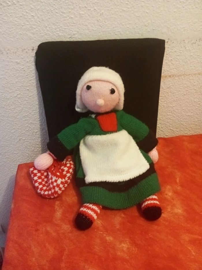 Bécassine en laine crochet, 45 cm