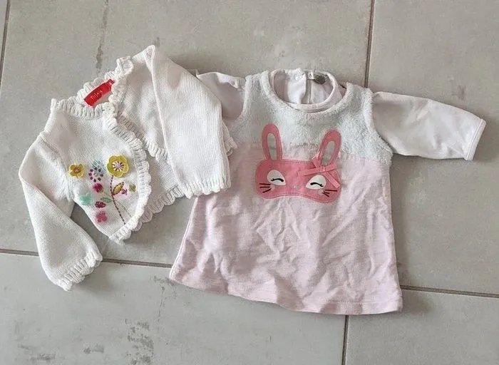 Gros lot de vêtements printemps fille - taille 3 mois - 20 pièces - photo numéro 2