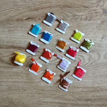 💖 Lot rubans satin environ 1m05 💖 #emyfleury_scrapbooking