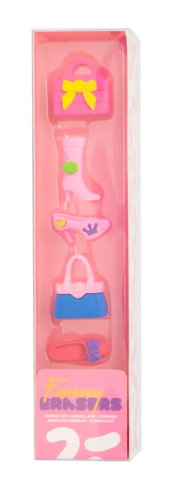 X5 gommes scolaires Erik – Girl Shopping Funny Ern­sers Neuf