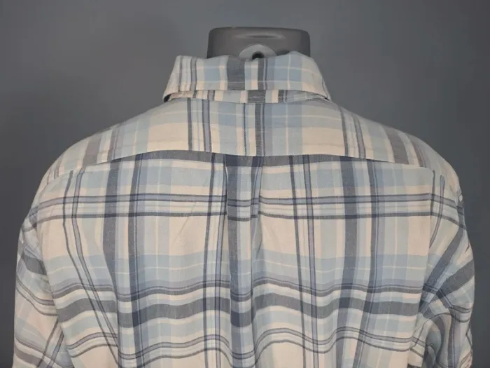 Chemise Ralph Lauren à carreaux bleu clair – Taille L – 100% coton (557) - photo numéro 6