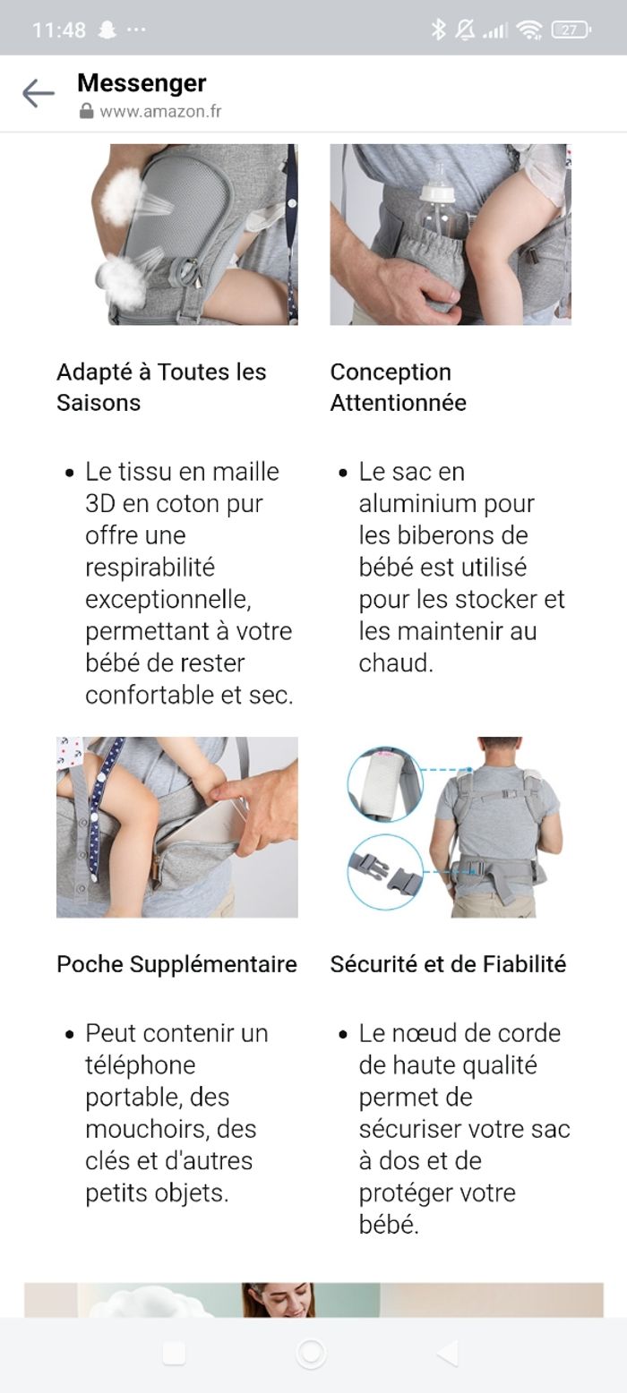 Porte bébé ergonomique 6 en 1 - photo numéro 4