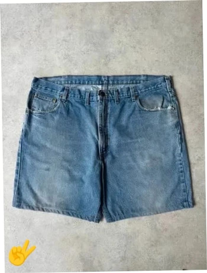 Short cargo coupe large Carhartt bleu homme men W44 FR54 US vintage workwear SHO157b - photo numéro 2