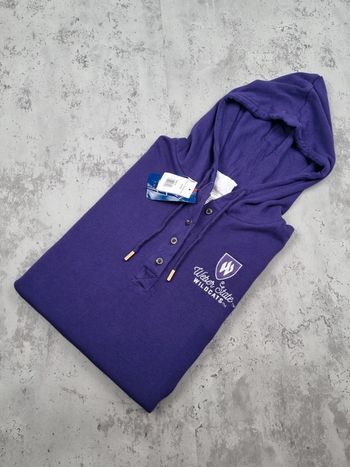 Sweat à capuche Champion violet – Taille S Femme (mesures en photos)