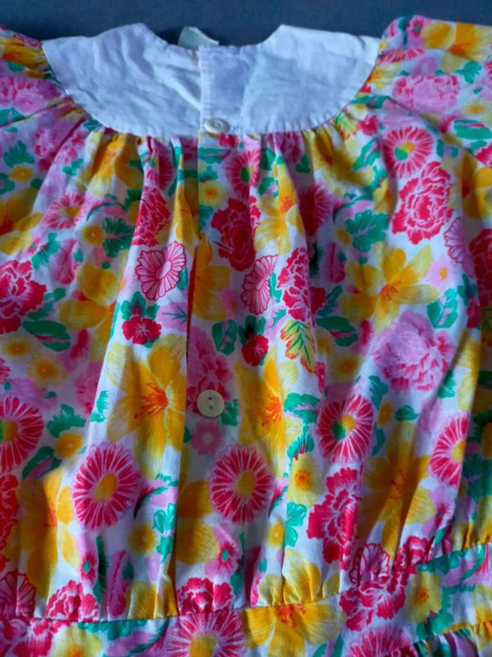Robe fille fleurie – Taille inconnue (voir mesures en photo) - photo numéro 3