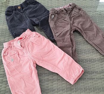Lot pantalons en velours 23 mois