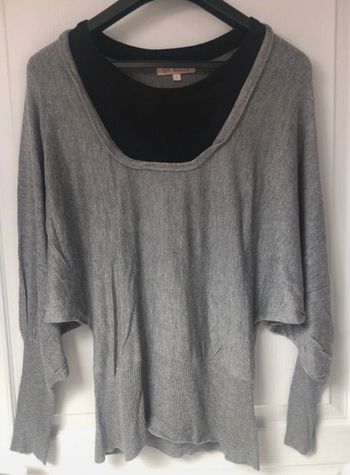 Pull noir gris taille 1 GF basic