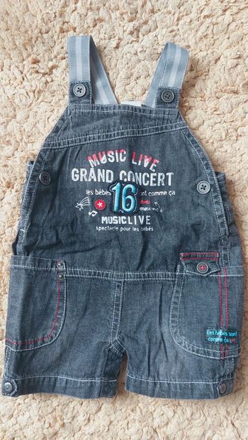 Salopette short 3 mois