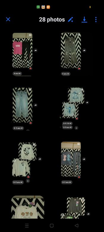 Lots vêtements 