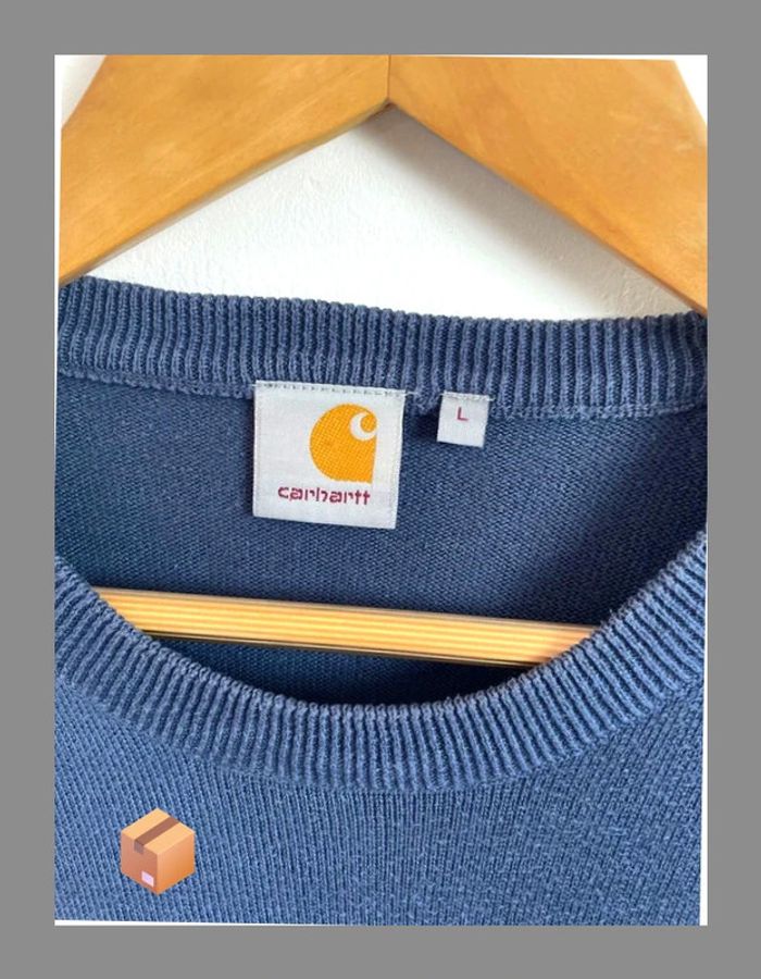 Pull Carhartt – Taille L – Bleu pétrole – Coton - photo numéro 4