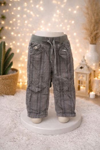 Pantalon 2 ans Orchestra gris à carreaux