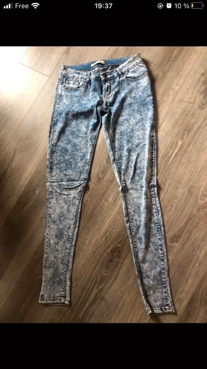 Jegging bleu taille 34 femme