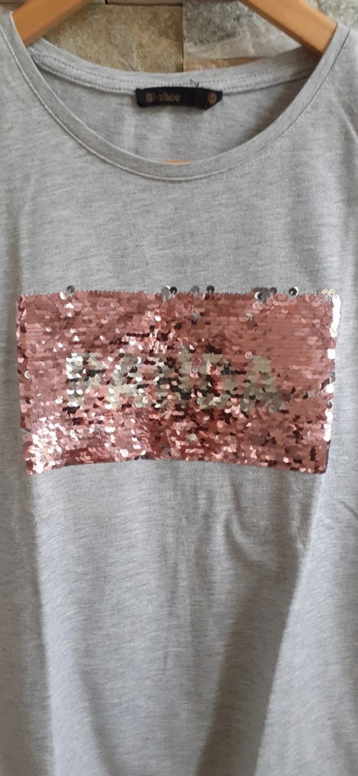 Tee shirt gris Bizzbee T 36 - photo numéro 2