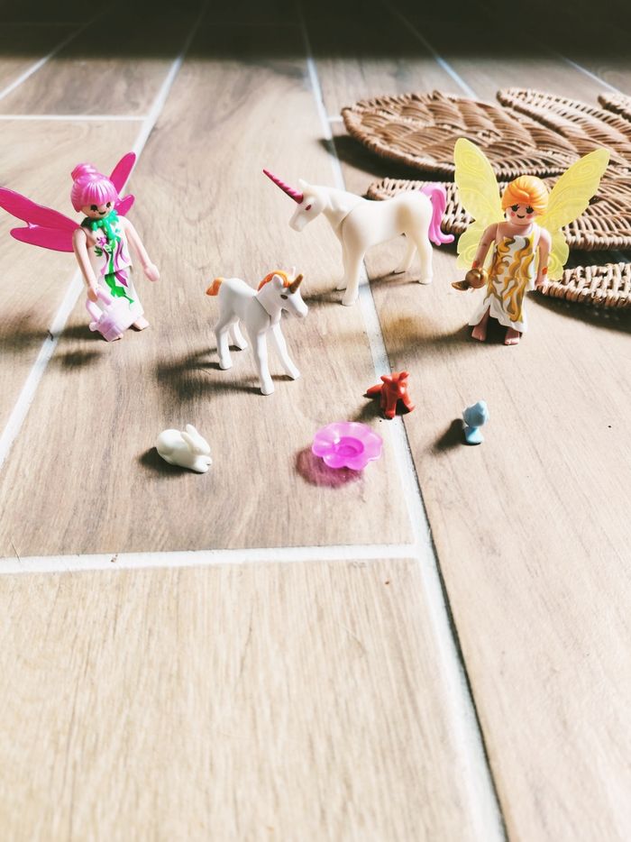 🦄Playmobil féerie/fairies lot de figurines fées, petits animaux et licornes