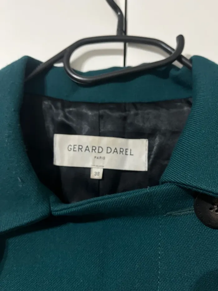 Manteau Gérard Darel vert en laine - photo numéro 2