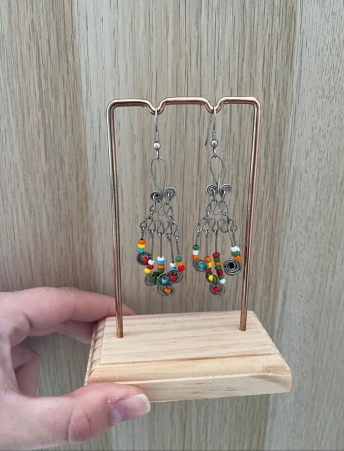 Boucles d'oreilles multicolores