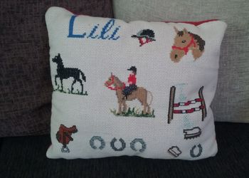 petit coussin canevas cheval
