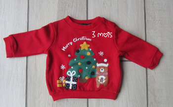 Sweat shirt rouge theme Noel
