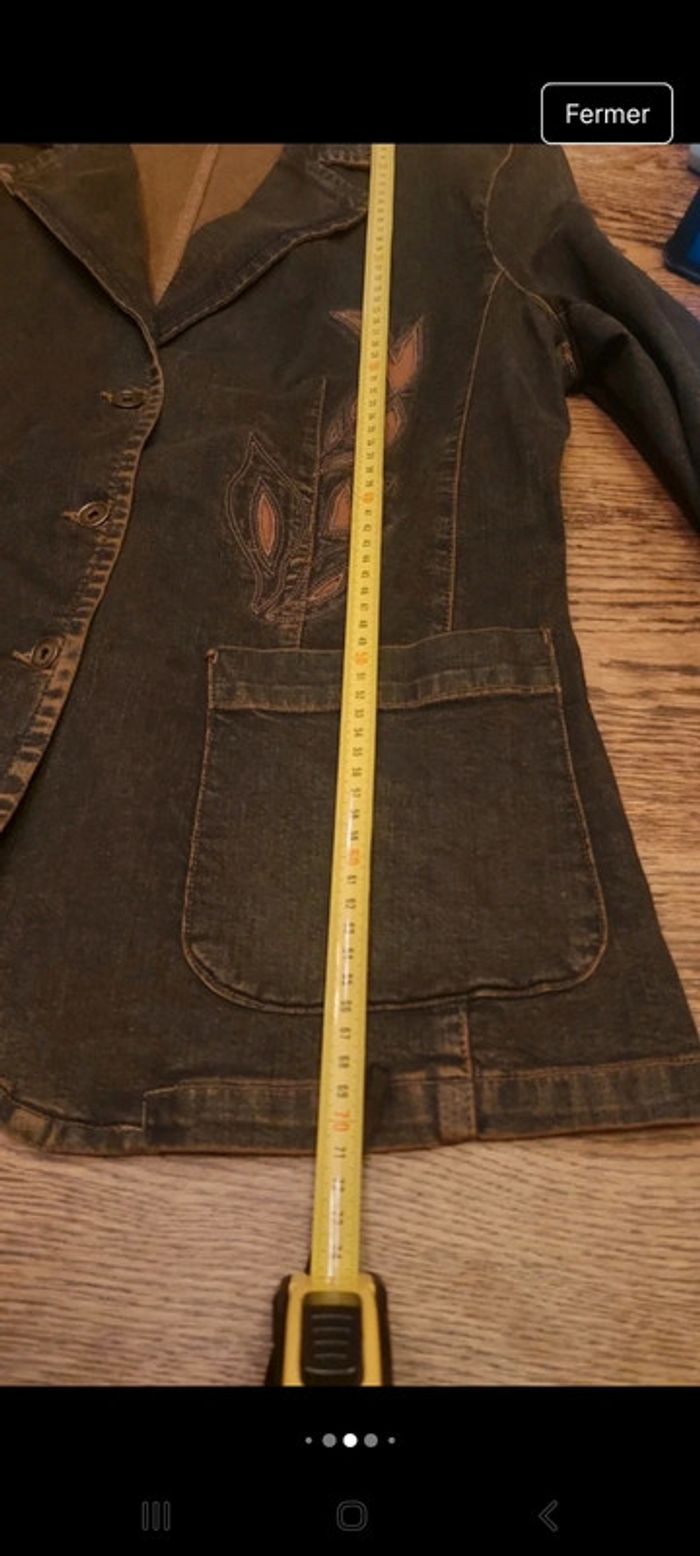 Veste en Jean marine et marron Olsen fr 46 - photo numéro 8