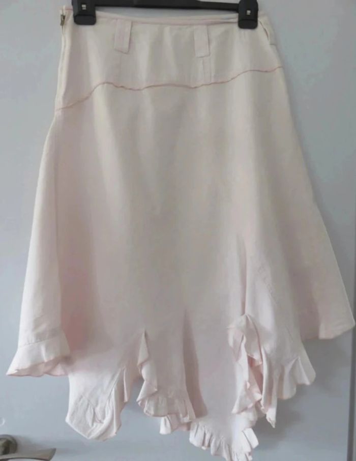 Jupe Promod rose asymétrique taille 40 - photo numéro 3