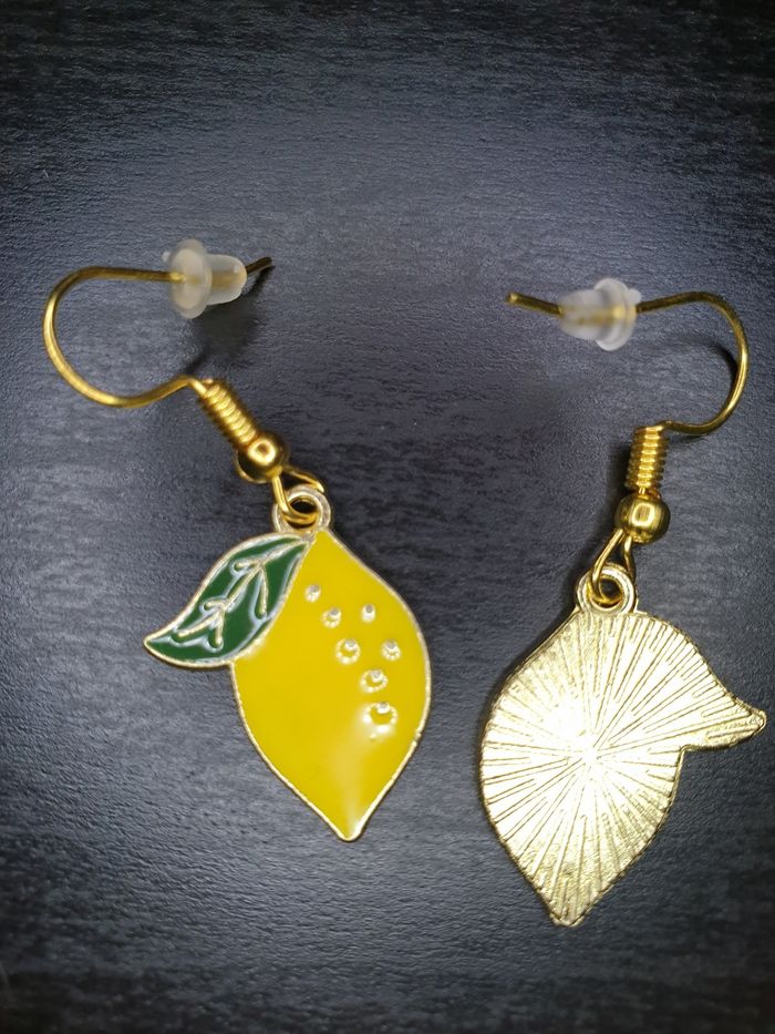 Boucles d'oreilles "Citron" - photo numéro 4