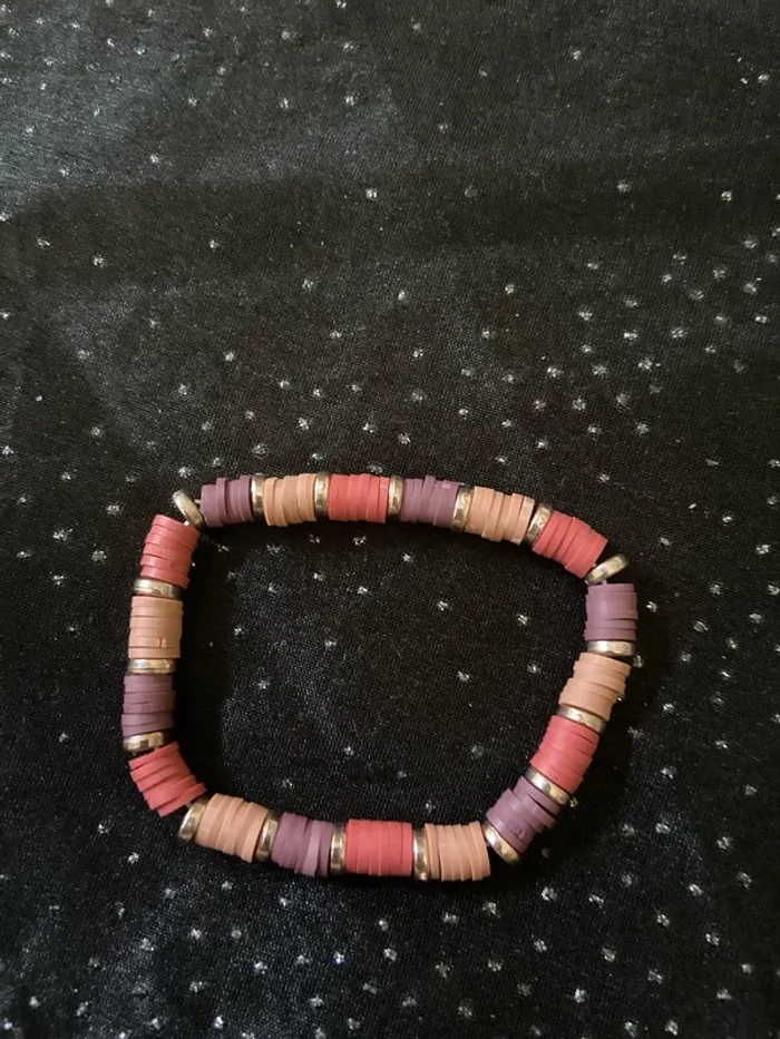 Bracelet heishi dégradé bordeaux - photo numéro 2