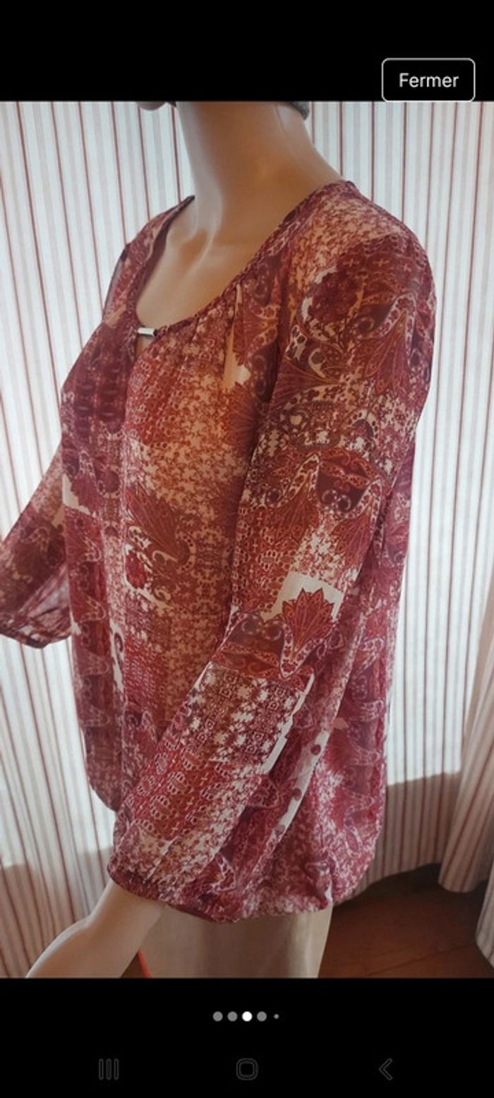 Jolie Blouse doublé Claude Arielle taille 48 - photo numéro 3