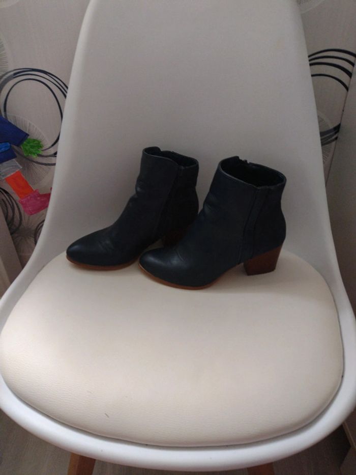 Bottines bleu marine camaïeu - photo numéro 2