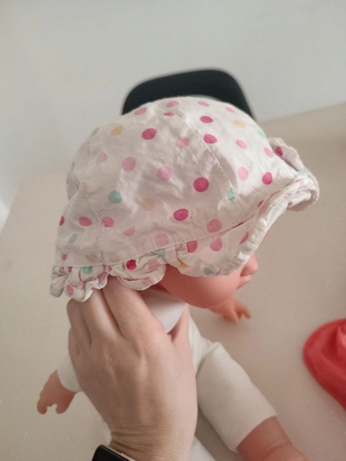 Chapeau blanc a pois - photo numéro 3