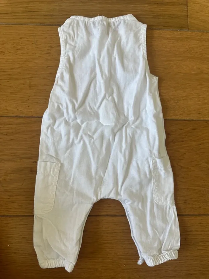 Combinaison bébé blanche Gémo – Taille 3 mois – Boutons bois - photo numéro 5