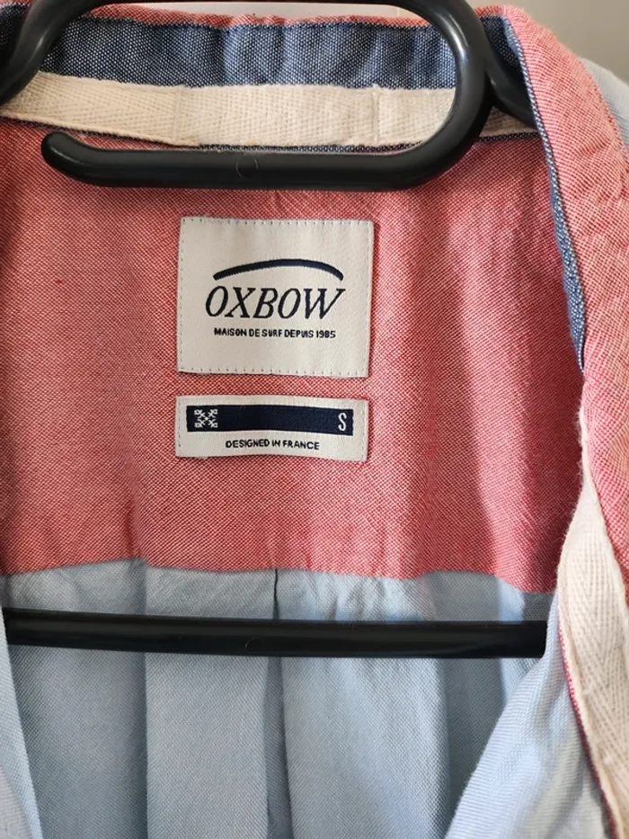 Chemise manches courtes Oxbow excellent état Taille S bleue clair uni - photo numéro 4