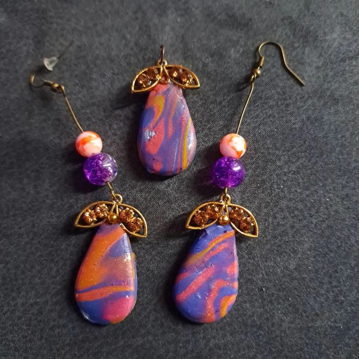 Parrurre boucles d'oreilles pendante avec pendentif - photo numéro 11