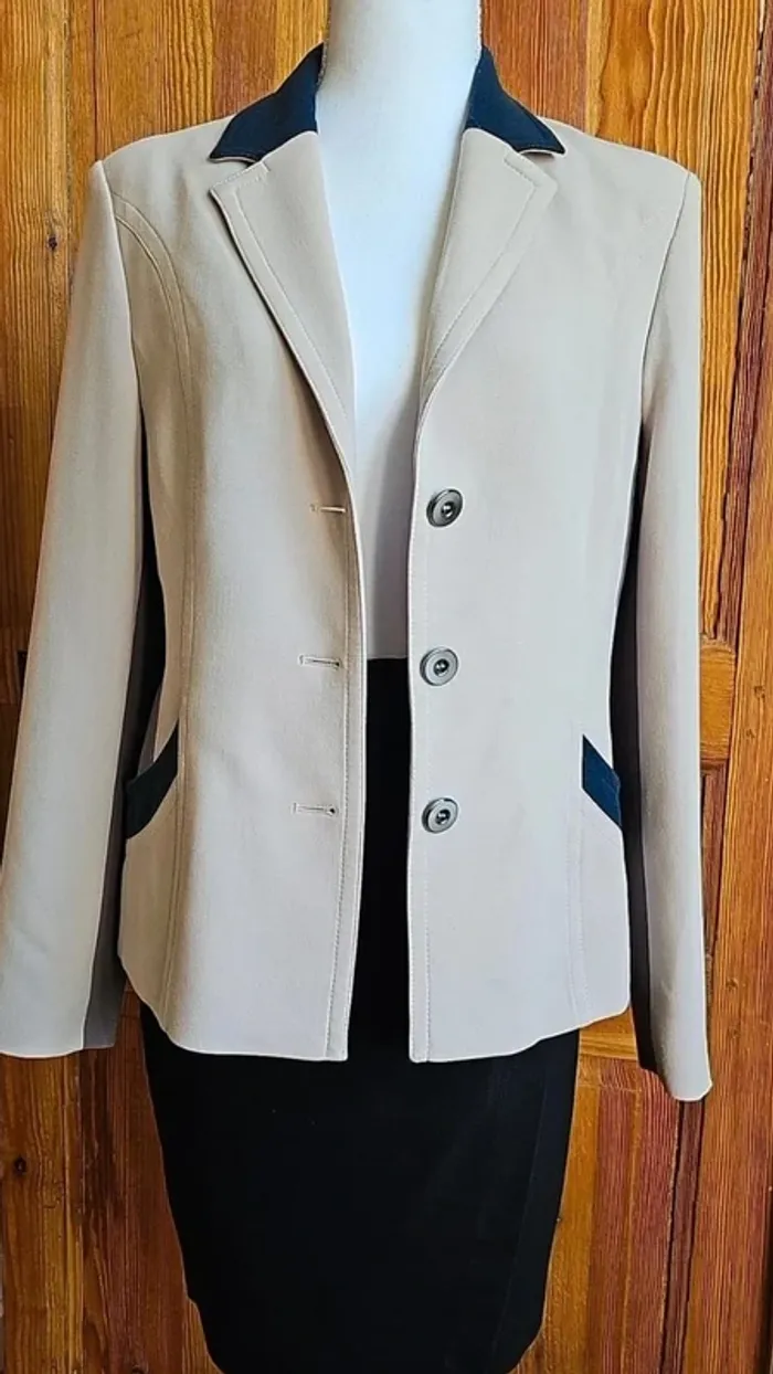 Blazer femme vintage bicolore - photo numéro 3