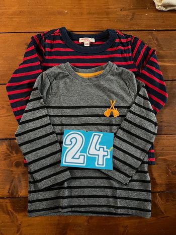 Lot de 2 tee shirts manches longues enfant bébé garçon