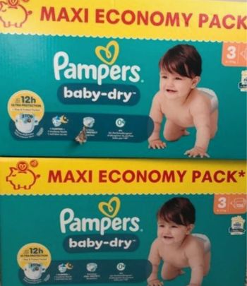 Lots 2 paquets de couches Pampers taille 3