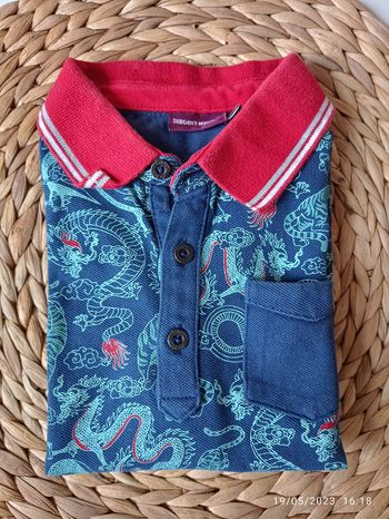 Polo Sergent Major 4 ans motifs dragons