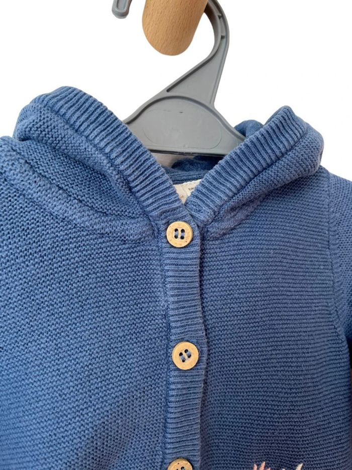 Gilet coton bleu à capuche - Lupilu 62/68cm (2-6mois) - photo numéro 2
